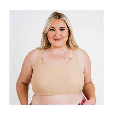 Calypsa Plus Racerback Swim Bra with Removable Cups