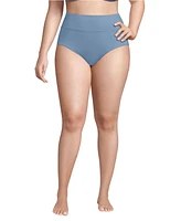 Lands' End Plus Pinchless High Waisted Bikini Bottoms