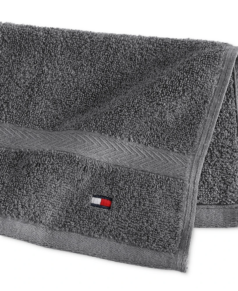 Tommy Hilfiger Home Modern American Solid Cotton Washcloth, 13" x