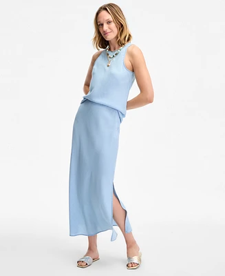 On 34th Women's Chambray Maxi Slip Skirt, Exclusively at Macy's