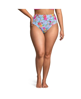 Lands' End Plus Cheeky High Waisted Bikini Bottoms