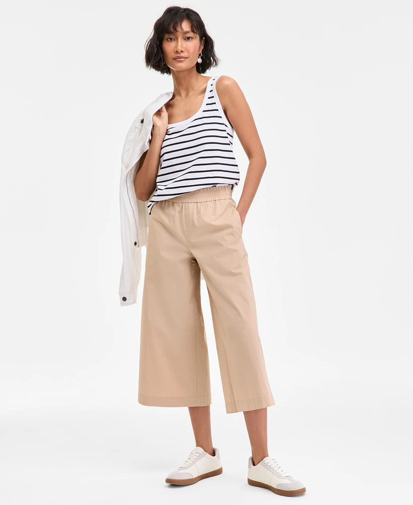 On 34th Women's High-Rise Cropped Wide-Leg Pants, Exclusively at Macy's