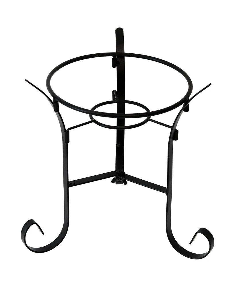Indoor/Outdoor Decorative Steel Scroll Gazing Ball Stand for 10" or 12" Outdoor Garden Gazing Globes - 9" H