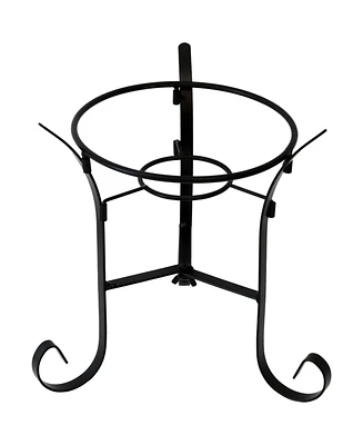 Indoor/Outdoor Decorative Steel Scroll Gazing Ball Stand for 10" or 12" Outdoor Garden Gazing Globes - 9" H