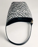 Mango Women's Large Zebra-Print Bucket Bag