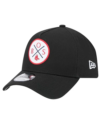 New Era Men's Black Boston Red Sox 9FORTY A-Frame Adjustable Hat