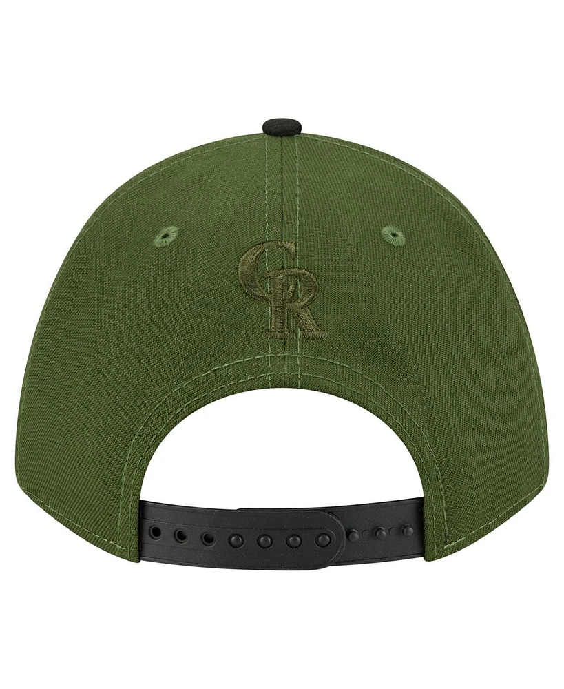 New Era Men's Dark Green Colorado Rockies City Feature 9FORTY A-Frame Adjustable Hat