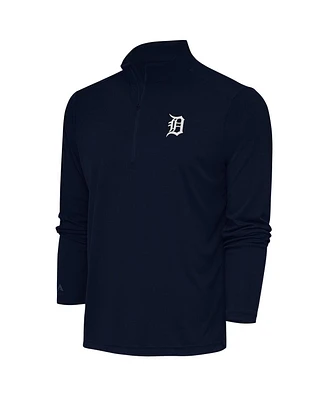 Antigua Men's Navy Detroit Tigers Metallic Tribute Quarter-Zip Top