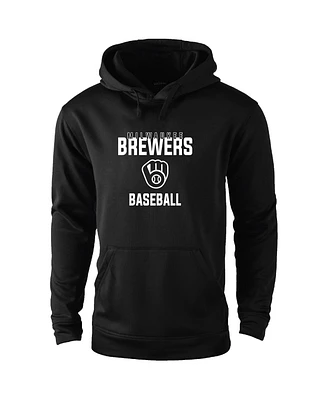 Dunbrooke Men's Black Milwaukee Brewers Champion Pullover Hoodie