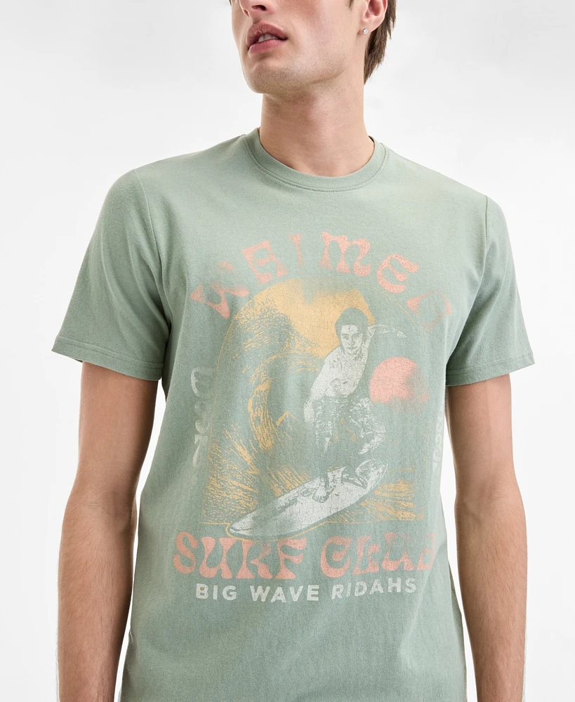 Sun + Stone Men's Surf Club Short Sleeve Graphic Crewneck T-Shirt, Exclusively at Macy's