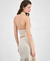 Guess Women's Kenzie Crossover Halter-Neck Top