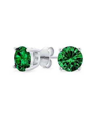 Bling Jewelry 1CTW Round Cubic Zirconia Solitaire Cz Stud Earrings