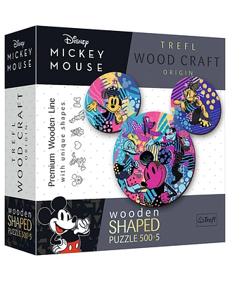 Trefl Wood Craft 500 +5 Piece Wooden Puzzle - Disney's Mickey Mouse