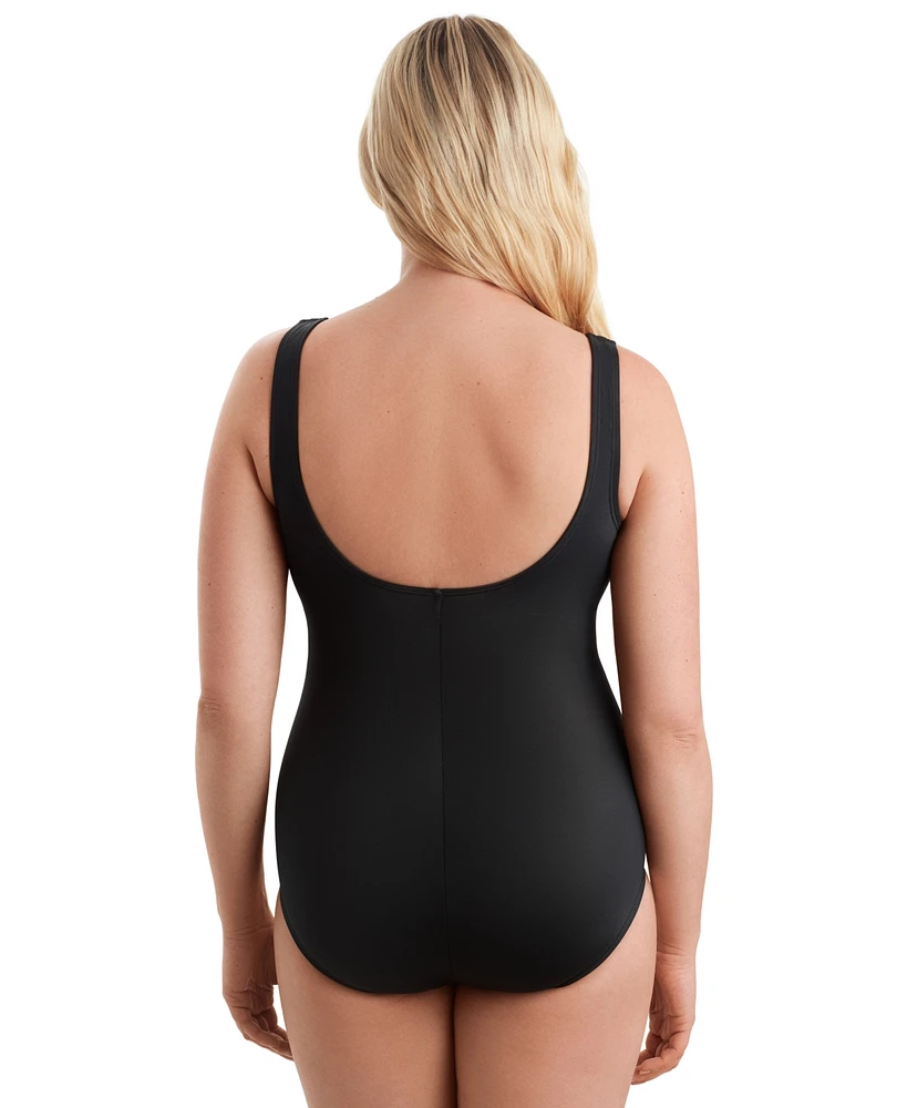 ShapeSolver Sport by Mimi Flamingo Women's Nighparty Square-Neck Swimsuit