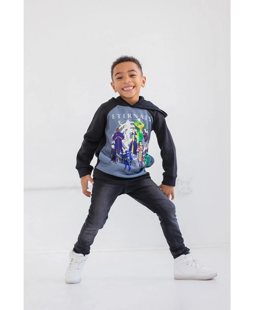 Eternals Boys Fleece Pullover Hoodie with Cape 3D nose