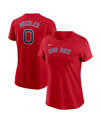Nike Women's Walker Buehler Red Boston Sox Fuse Name Number T-Shirt