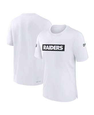 Nike Men's White Las Vegas Raiders Sideline Player Performance T-Shirt