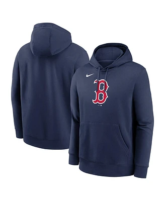 Nike Men's Navy Boston Red Sox Logo Club Fleece Pullover Hoodie