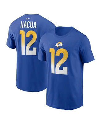 Nike Men's Puka Nacua Royal Los Angeles Rams Player Name Number T-Shirt