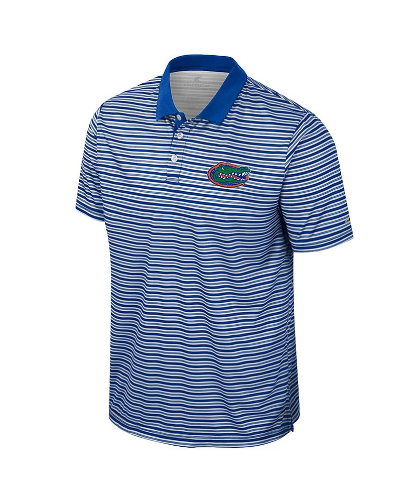 Colosseum Men's Royal Florida Gators Striped Polo Shirt
