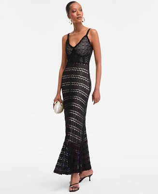I.n.c. International Concepts Women's Crochet-Overlay Maxi Dress