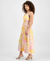 Jamie & Layla Petite V-Neck Sleeveless Side-Tie Midi Dress