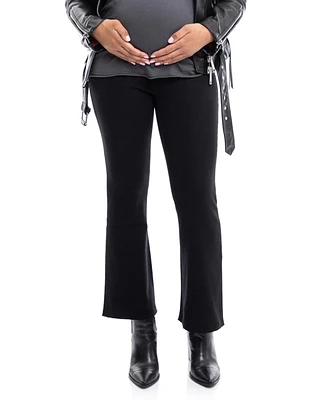 1822 Denim Maternity Over the Bump Raw Hem Demi Bootcut Jeans