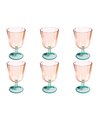 Abode Homewares Vines Etch Jumbo Glasses, Set of 6