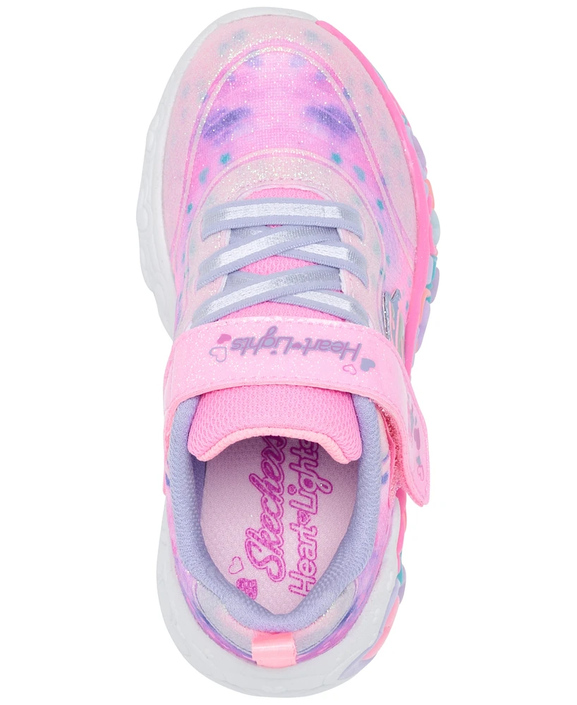 Skechers Toddler Girls S-Lights: Eternal Heart Lights Light-Up Fastening Strap Casual Sneakers from Finish Line