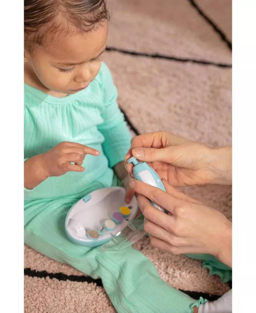 Sperric Baby Electric Nail Trimmer Kit with Light, Quiet Operation, 6 Interchangeable Heads for Gentle Precise Baby Nail Care and Polishing Baby Nail