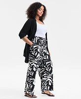 I.n.c. International Concepts Plus Printed Wide-Leg Pants, Exclusively at Macy's