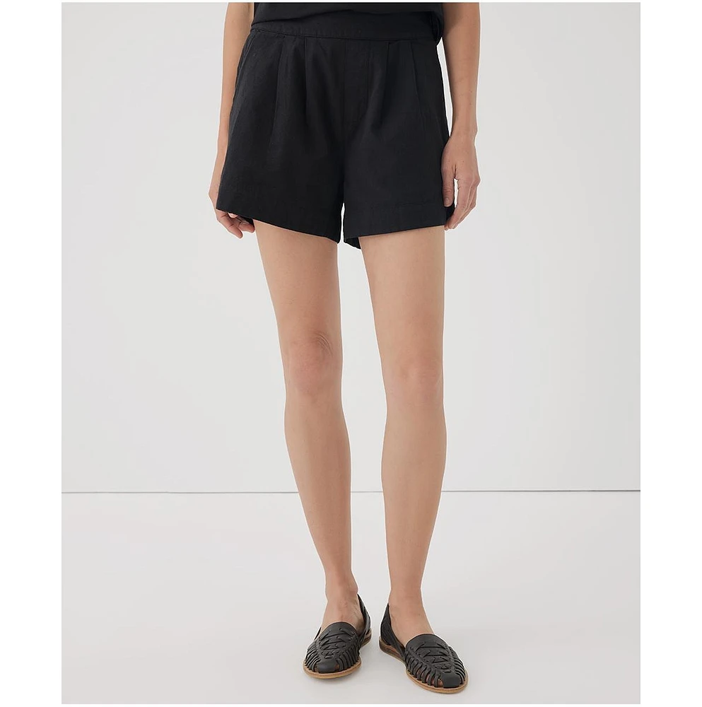 Pact Canopy Linen Blend High-Waisted Short