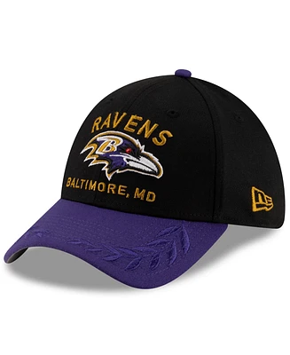 New Era Men's Black/Purple Baltimore Ravens 2025 Nfl Draft 39THIRTY Flex Hat