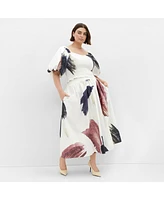 City Chic Plus Size Amari Geo Top