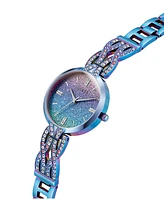 Guess Women's Analog Blue Iridescent Steel Watch, 32mm