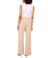 Sam & Jess Women's Pull-On Twist-Front Straight-Leg Pants
