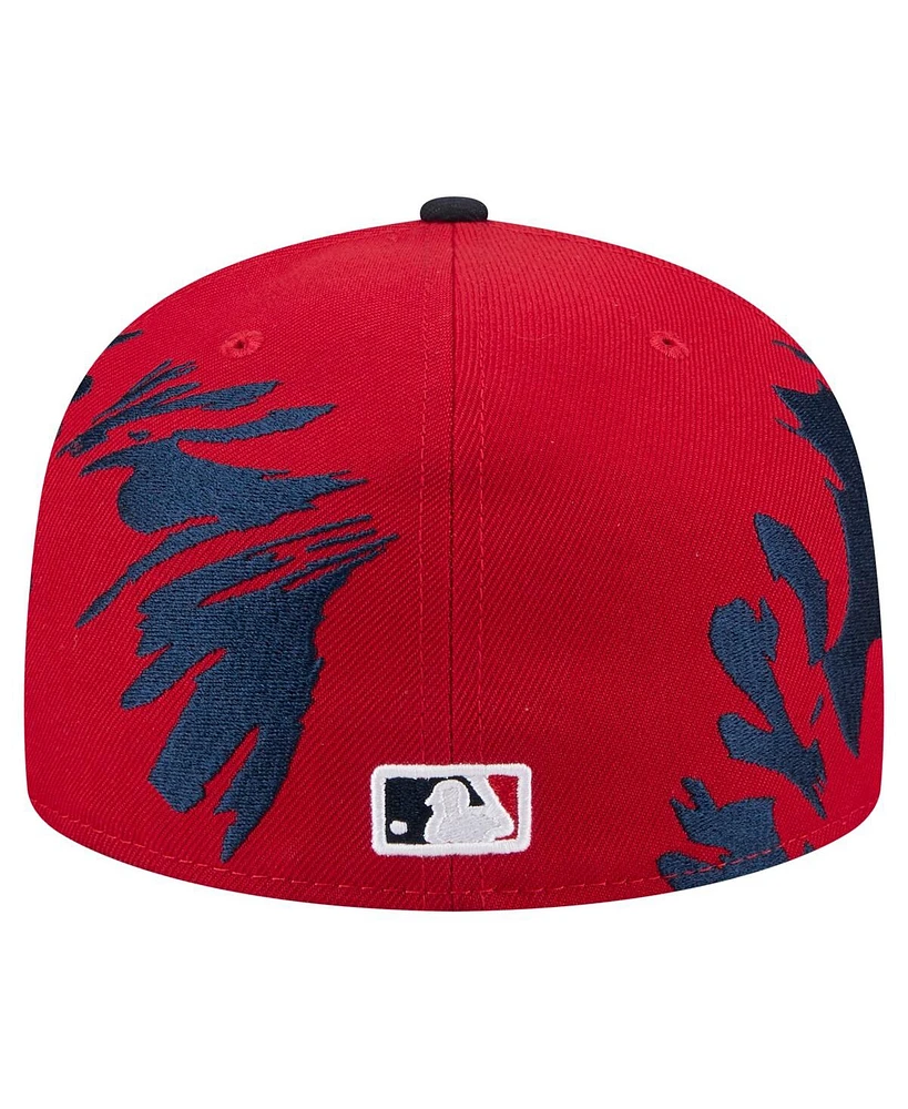 New Era Men's Red/Navy St. Louis Cardinals Retro Pattern 59FIFTY Fitted Hat