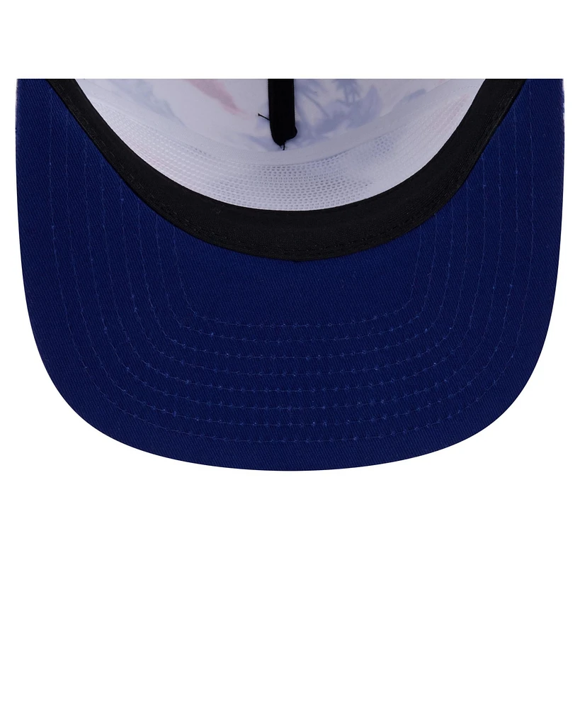 New Era Men's White Texas Rangers Printed Island Golfer Snapback Hat