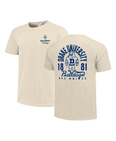 Image One Men's Cream Drake Bulldogs Comfort Colors Mascot Overlay T-Shirt