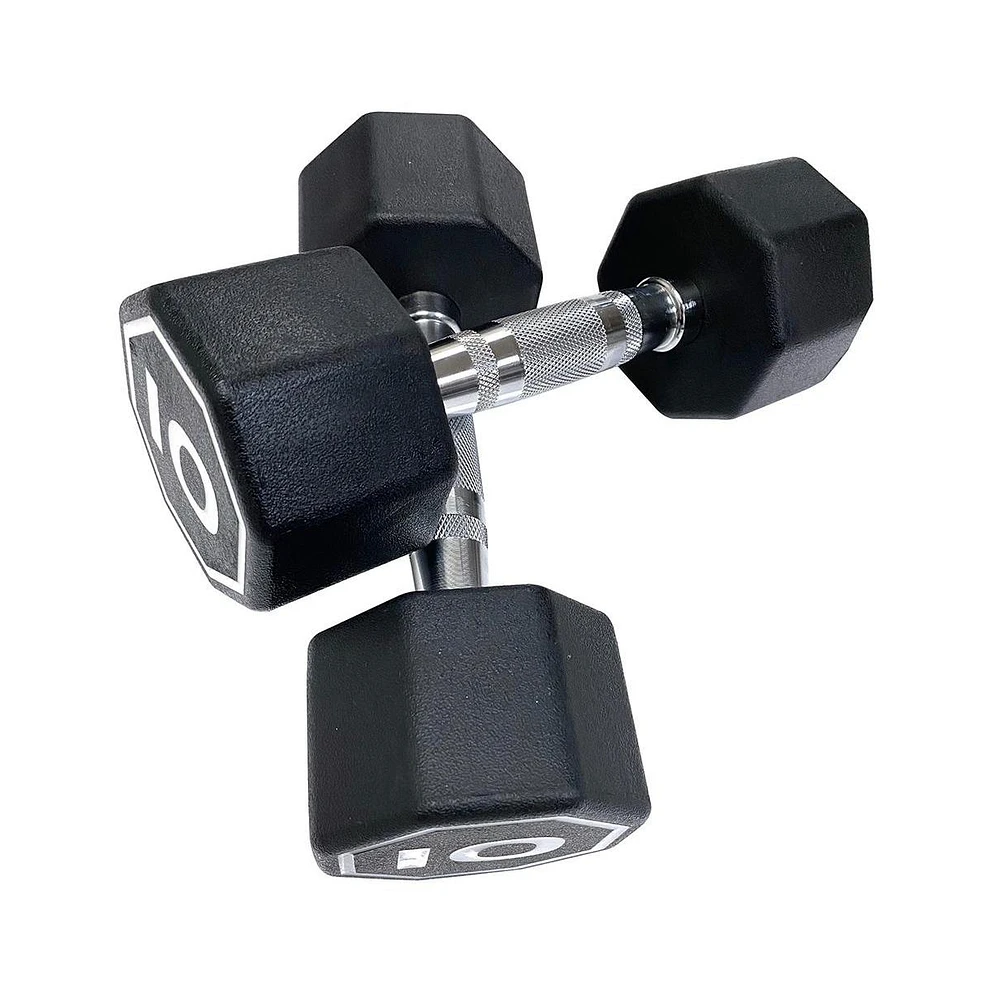 10LB × 2 High-End Coated Octagon Dumbbells – Non-Slip Handle, Commercial & Home Gym Use