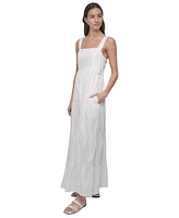 Dkny Jeans Women's Cotton Tiered Maxi Dress