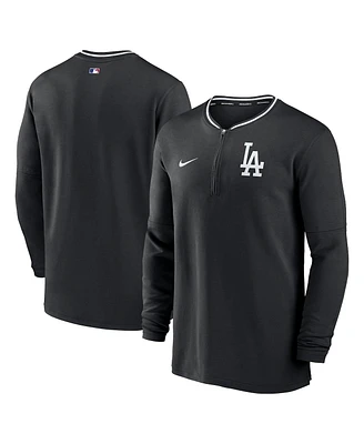Nike Men's Black Los Angeles Dodgers Authentic Collection Performance Half-Zip Top