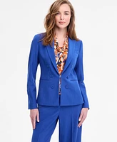 Tahari Asl Women's Peak Lapel Clasp Blazer, Regular & Petite