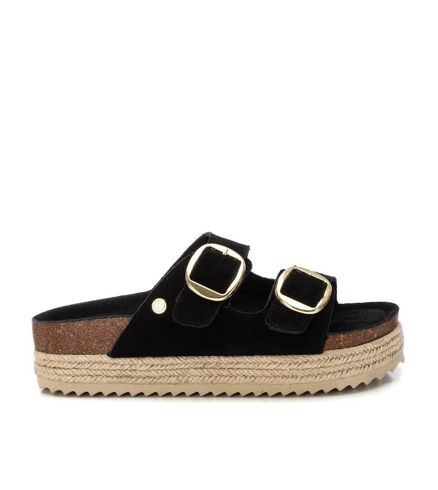 Women's Suede Flat Sandals By Xti