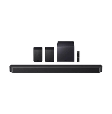 11.1.4 Channel Q-Series Soundbar with Subwoofer and Rear Speakers