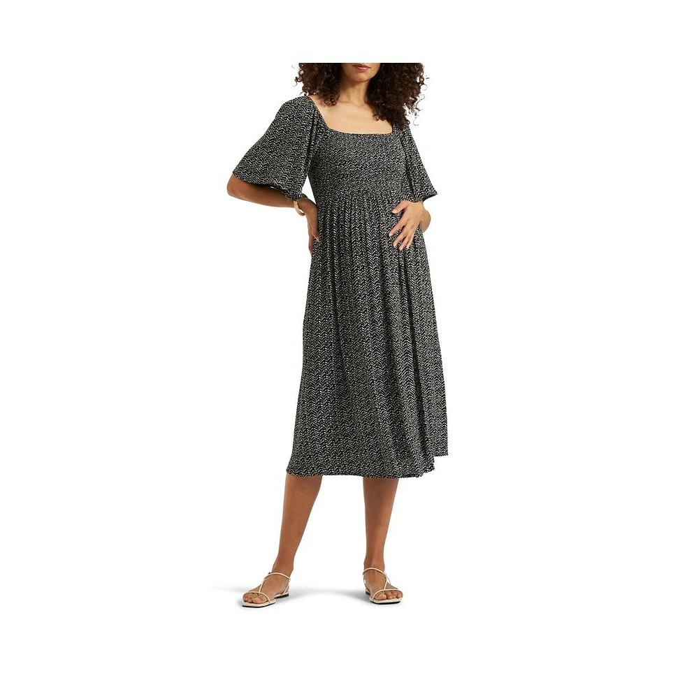 Ripe Maternity Maternity Ripe Emmy Shirred Dress