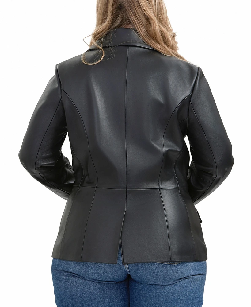 Bgsd Plus Ruth Leather Blazer Jacket