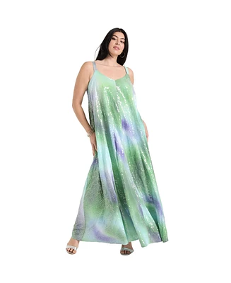 June + Vie Women's June + Vie Sequin Swing Maxi Dress