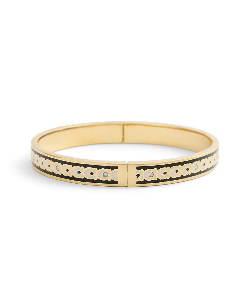Coach Signature Faux Stone C Enamel Bangle Bracelet