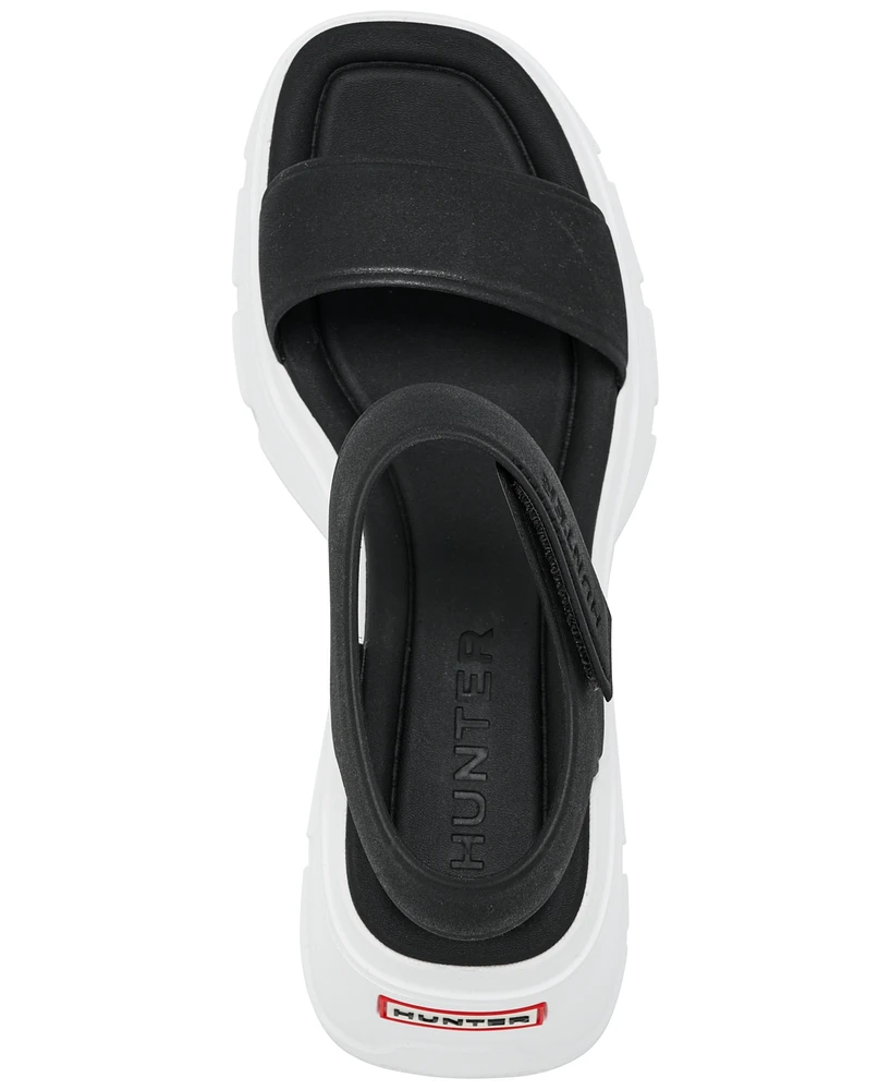 Hunter Women's Abel Square Toe Wedge Casual Sandals from Finish Line